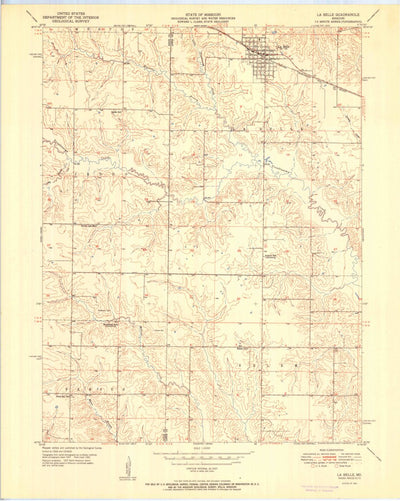 United States Geological Survey La Belle, MO (1951, 24000-Scale) digital map