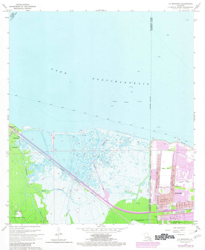 United States Geological Survey La Branche, LA (1967, 24000-Scale) digital map