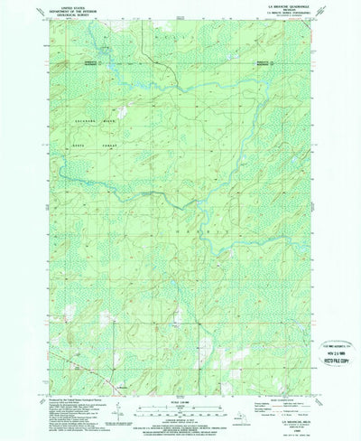 United States Geological Survey La Branche, MI (1989, 24000-Scale) digital map