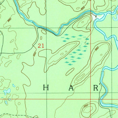 United States Geological Survey La Branche, MI (1989, 24000-Scale) digital map