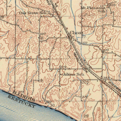United States Geological Survey La Center, KY-IL (1928, 62500-Scale) digital map
