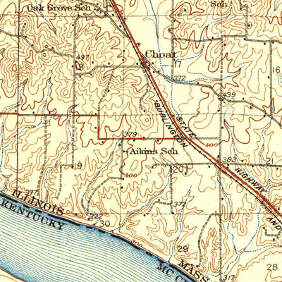 United States Geological Survey La Center, KY-IL (1932, 62500-Scale) digital map
