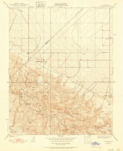 United States Geological Survey La Cima, CA (1930, 24000-Scale) digital map