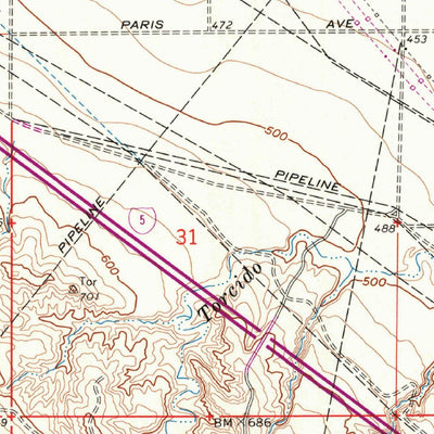United States Geological Survey La Cima, CA (1963, 24000-Scale) digital map