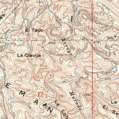 United States Geological Survey La Cima, CA (1963, 24000-Scale) digital map