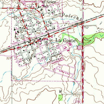 United States Geological Survey La Coste, TX (1958, 24000-Scale) digital map