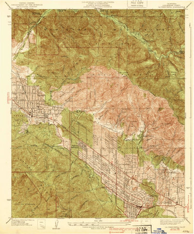 United States Geological Survey La Crescenta, CA (1939, 24000-Scale) digital map