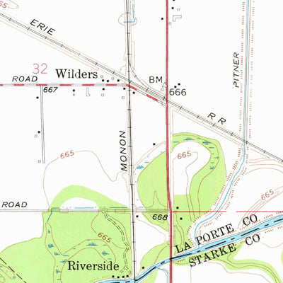 United States Geological Survey La Crosse, IN (1958, 24000-Scale) digital map