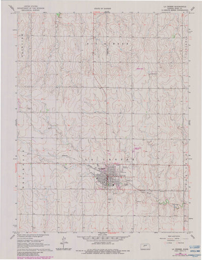 United States Geological Survey La Crosse, KS (1966, 24000-Scale) digital map