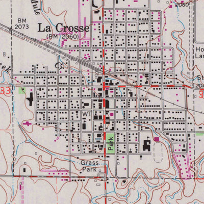 United States Geological Survey La Crosse, KS (1966, 24000-Scale) digital map