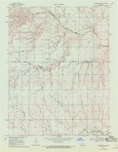 United States Geological Survey La Crosse NW, KS (1968, 24000-Scale) digital map