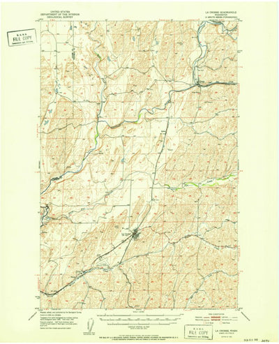 United States Geological Survey La Crosse, WA (1952, 62500-Scale) digital map