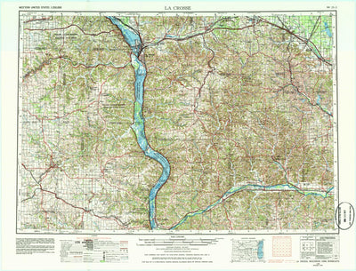 United States Geological Survey La Crosse, WI-IA-MN (1958, 250000-Scale) digital map