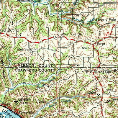 United States Geological Survey La Crosse, WI-IA-MN (1958, 250000-Scale) digital map