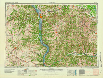 United States Geological Survey La Crosse, WI-IA-MN (1961, 250000-Scale) digital map