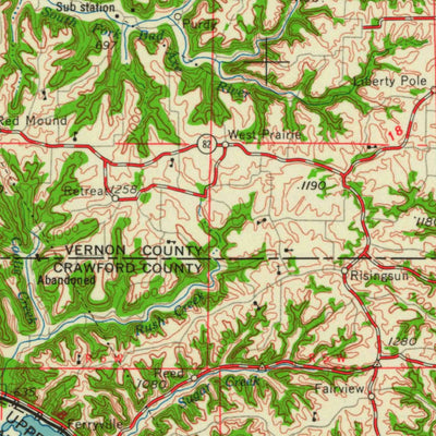 United States Geological Survey La Crosse, WI-IA-MN (1961, 250000-Scale) digital map