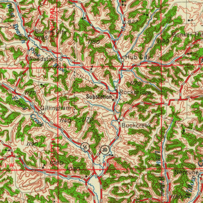 United States Geological Survey La Crosse, WI-IA-MN (1961, 250000-Scale) digital map