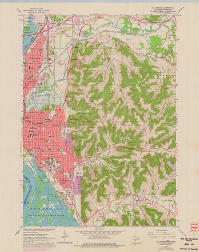 United States Geological Survey La Crosse, WI-MN (1963, 24000-Scale) digital map