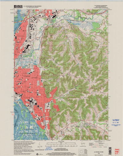 United States Geological Survey La Crosse, WI-MN (1998, 24000-Scale) digital map