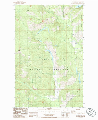 United States Geological Survey La Fleur Lake, WA (1985, 24000-Scale) digital map