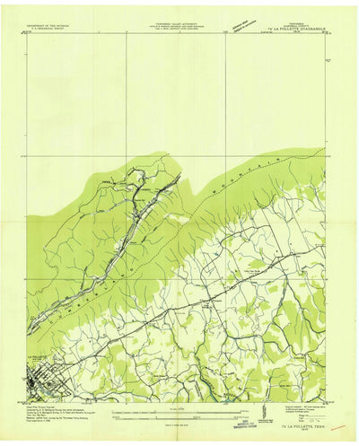 United States Geological Survey La Follette, TN (1936, 24000-Scale) digital map