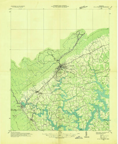 United States Geological Survey La Follette, TN (1936, 48000-Scale) digital map