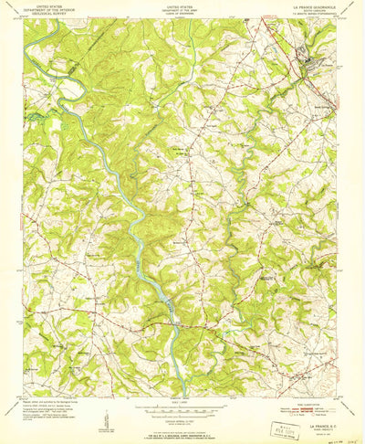 United States Geological Survey La France, SC (1951, 24000-Scale) digital map