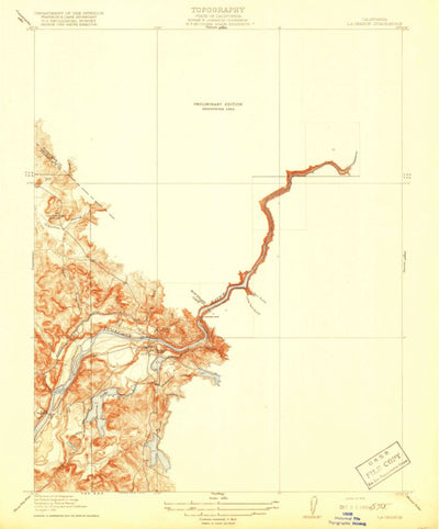 United States Geological Survey La Grange, CA (1919, 31680-Scale) digital map