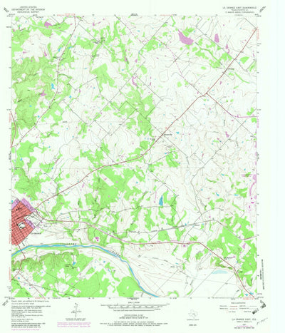 United States Geological Survey La Grange East, TX (1957, 24000-Scale) digital map