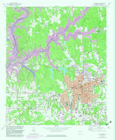 United States Geological Survey La Grange, GA (1964, 24000-Scale) digital map