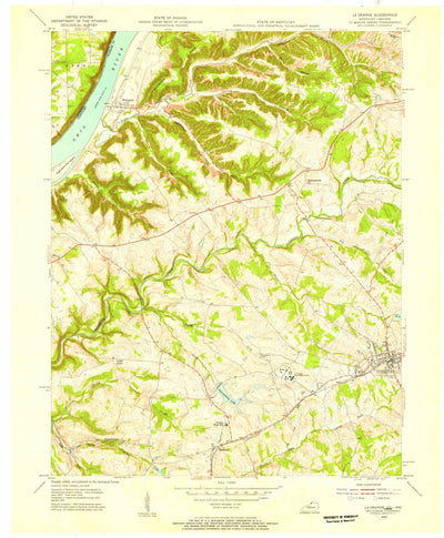 United States Geological Survey La Grange, KY-IN (1954, 24000-Scale) digital map