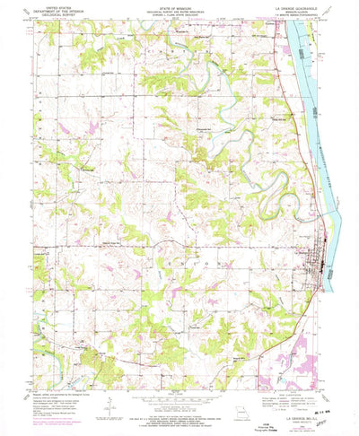 United States Geological Survey La Grange, MO-IL (1950, 24000-Scale) digital map