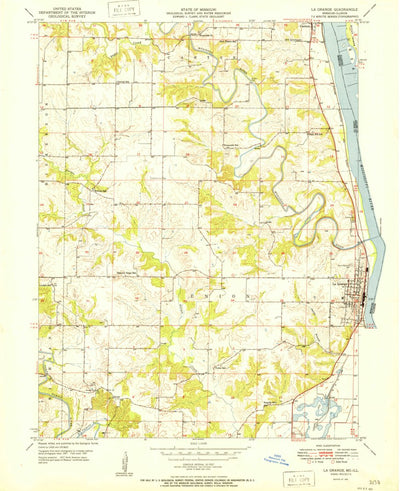 United States Geological Survey La Grange, MO-IL (1951, 24000-Scale) digital map