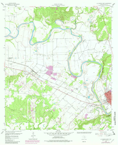 United States Geological Survey La Grange West, TX (1958, 24000-Scale) digital map
