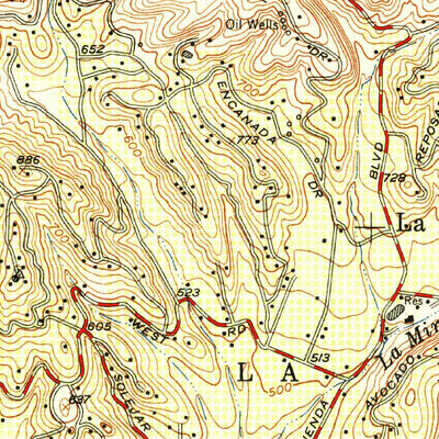 United States Geological Survey La Habra, CA (1950, 24000-Scale) digital map