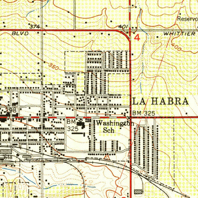 United States Geological Survey La Habra, CA (1952, 24000-Scale) digital map