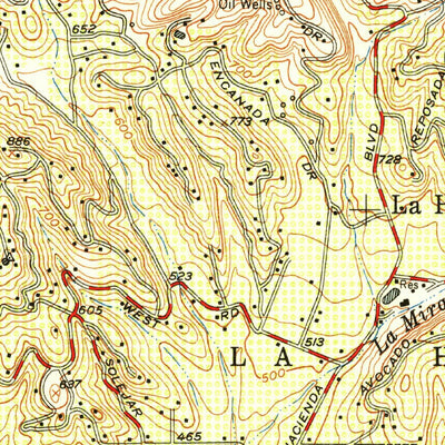 United States Geological Survey La Habra, CA (1952, 24000-Scale) digital map