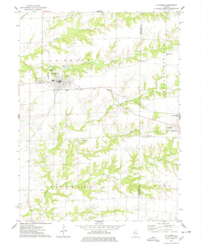 United States Geological Survey La Harpe, IL (1974, 24000-Scale) digital map