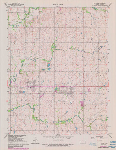 United States Geological Survey La Harpe, KS (1965, 24000-Scale) digital map