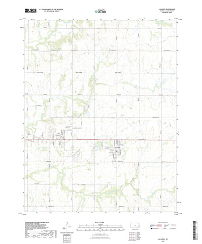 United States Geological Survey La Harpe, KS (2022, 24000-Scale) digital map