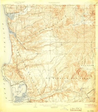 United States Geological Survey La Jolla, CA (1903, 62500-Scale) digital map