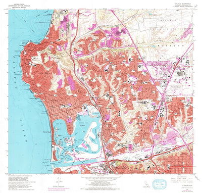 United States Geological Survey La Jolla, CA (1967, 24000-Scale) digital map