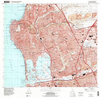 United States Geological Survey La Jolla, CA (1996, 24000-Scale) digital map