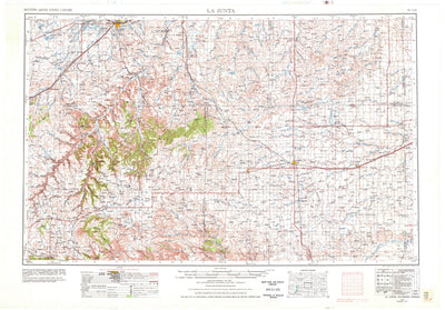 United States Geological Survey La Junta, CO-KS-NM-OK (1955, 250000-Scale) digital map