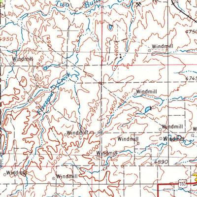 United States Geological Survey La Junta, CO-KS-NM-OK (1955, 250000-Scale) digital map
