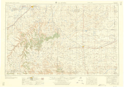 United States Geological Survey La Junta, CO-KS-NM-OK (1958, 250000-Scale) digital map