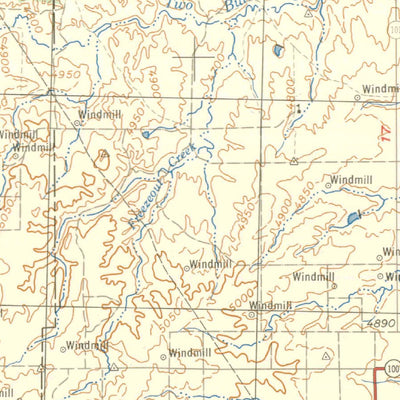 United States Geological Survey La Junta, CO-KS-NM-OK (1958, 250000-Scale) digital map