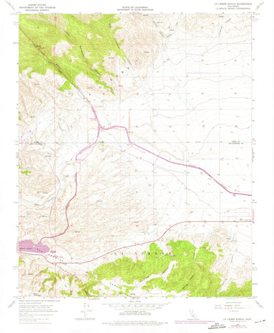 United States Geological Survey La Liebre Ranch, CA (1965, 24000-Scale) digital map