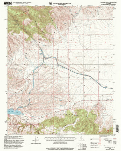 United States Geological Survey La Liebre Ranch, CA (1995, 24000-Scale) digital map