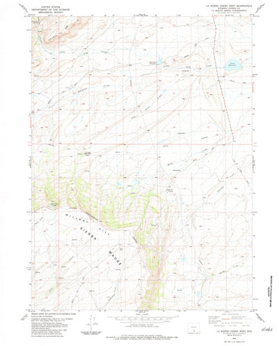 United States Geological Survey La Marsh Creek West, WY (1983, 24000-Scale) digital map
